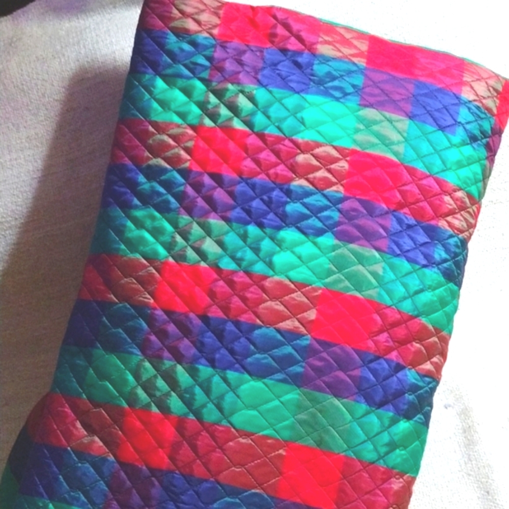 QUILTED 3  LAYERED TAFFETA LINED WITH BATTING SEWN IN  FABRIC. READY TO SEW